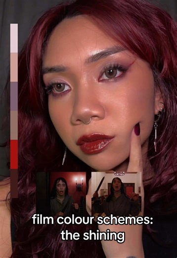 pt 1 | doing my makeup based on film colour schemes - the shining #makeup #moviescenes #makeuptransformation #grwm #makeuptutorial