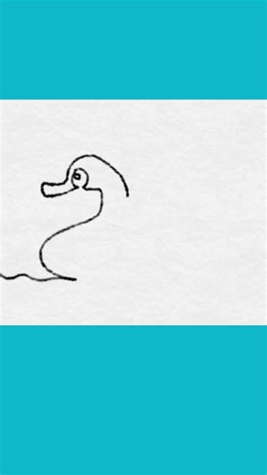 Continuous line drawing #Draw duck with one line