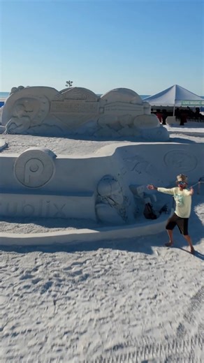 Ran into Scooter of the Beach at The Siesta Key Crystal Classic. #sarasota #siestakeybeach #sandsculpture #competition #drone | Sarasota Drone Guy