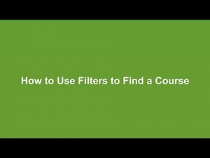 iLearn - How to Use Filters to Find a Course