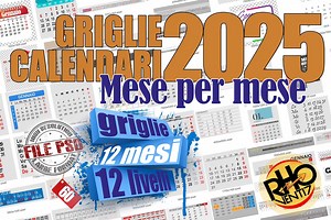 60 Grid Files for 2025 Custom Calendar. Each Psd File Contains 12 Layers With the Twelve Months in Large Size at 254ppi. - Etsy UK