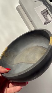 Concrete Centerpiece Bowl, Gold Streak Decorative Bowl, Decorative Bowl, Wabi Sabi Decor, Concrete Bowl, Gold Home Decor, Coffee Table Decor - Etsy