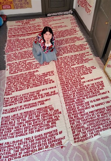 I started crocheting my birth control information sheet in January 2025, this video is an edit of all the work I got done on this project.