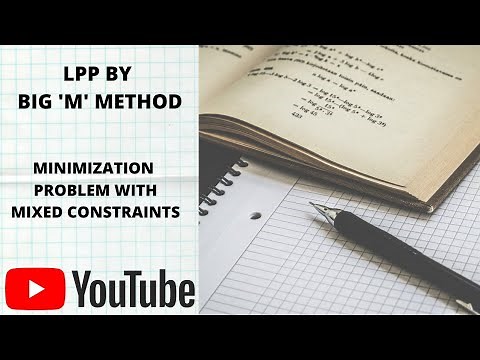 LPP by Big M method | minimization problem with mixed constraints using big M method in OR