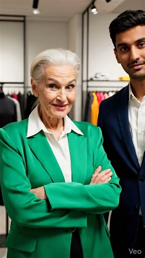 Babcia i sklep z ubraniami