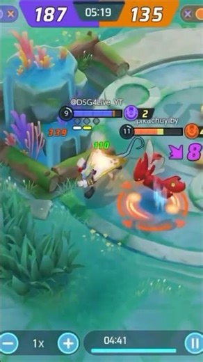 Under levelled- No Problem. Inteleon vs Scizor 1v1 #inteleon #scizor #pokemonunite #shorts