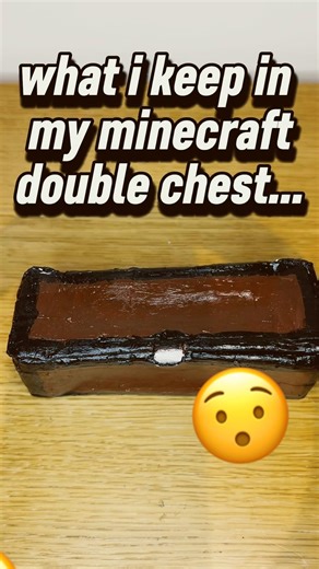 what i keep in my minecraft double chest #minecraftchest #weird #bored