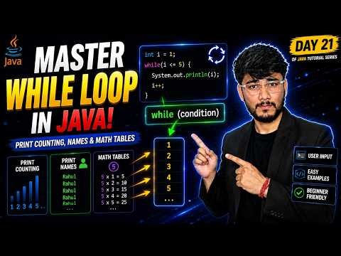 Master While Loop in Java! Print Counting, Names & Math Tables 🤯 [2026]