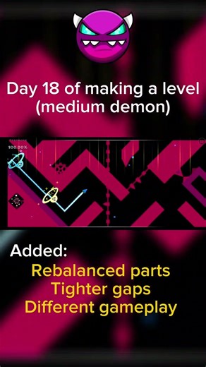 Day 18 of making a geo dash level #geometrydash