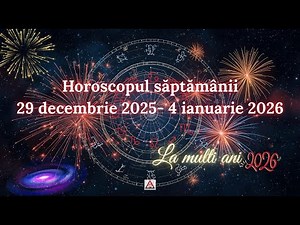 Horoscopul Saptămânii 29 Decembrie 2025 - 4 Ianuarie 2026
