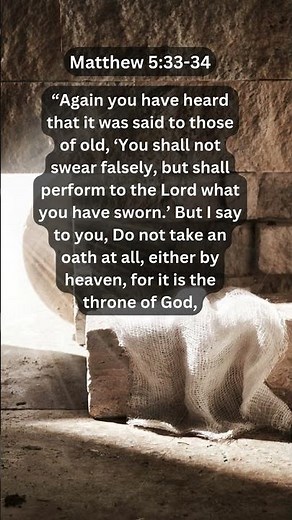 Jesus Saves | Matthew 5:33-34 | Daily Bible Verse