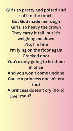 Princesses Don't Cry Lyrics - CARYS - song