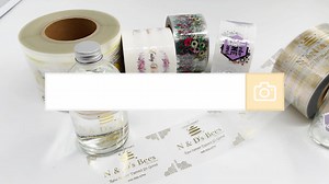 Custom Gold Foil Transparent Logo China Sticker Printing