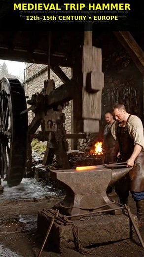How Did This Medieval Machine Forge Iron? 😱 | Trip Hammer #usa #medieval