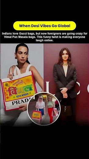 Vimal Pan Masala Bags Are Outselling Gucci?! #shortsfeed #vimal #gucci #fashion