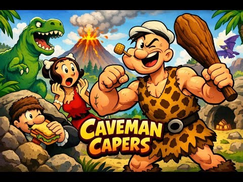 Popeye the Sailor Man – Episode 05 | Caveman Capers 🦴💪 | Classic Cartoon