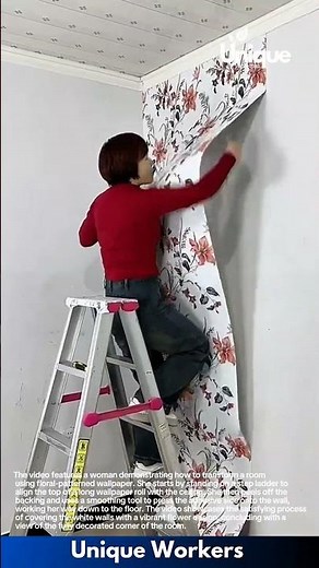 DIY Room Makeover: Easy Peel-and-Stick Floral Wallpaper Installation