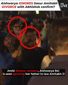 88K views · 222 reactions | Love has faded away? Rumours are that Aishwarya Rai Bachchan has left the Bachchan Family house. Seemingly, she will be soon divorcing her husband Abhishek Bachchan! During, Aaradhya's school function Aishwarya was seen ignoring her sasur ji. #AishwaryaRaiBachchan #AishwaryaRaii #AmitabhBachchan #AbhishekBachchan #BigB | The Live | Facebook