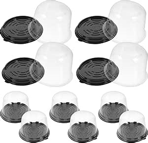 Alipis Clear Cake Containers with Lids 4.72X4.72X3.14In Plastic Cake Boxes Bakery Dessert Takeout Carriers for Fresh Food Storage and Transport