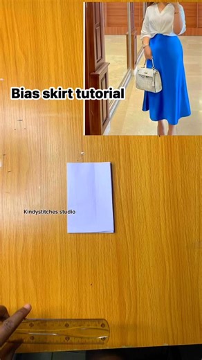The simplest way to make a bias skirt! #biasskirt #sewingtips #tailors #fashiondesigner #fypシ゚viralシfypシ゚viralシalシ | Kindystitches Studio