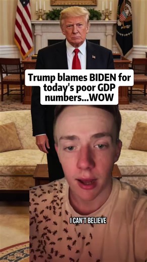 Donald Trump Blames Biden for Poor GDP Numbers