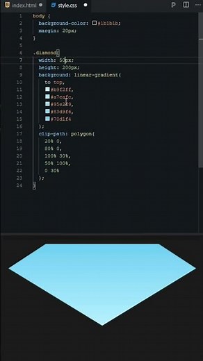 Creating a DIAMOND RING 💎💎💍💍 using CSS | HTML & CSS | CSS Tricks | Coding 🔥 #shorts