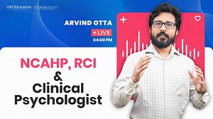 Today's live session will discuss the newly implemented National Commission for Allied and Healthcare Professions program. Relevance of this program for Psychologist, Mental Health professionals and Clinical Psychologist. Link to register: https://ncahp.abdm.gov.in/ For Guidance and Help, You can contact us at: Contact /WhatsApp: 9990717772 Web: https://www.upseducation.in/ E-Mail: info.upseducation@gmail.com | UPS Education
