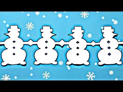 ⛄ How to make a garland of snowmen for the New Year with your own hands from A4 paper