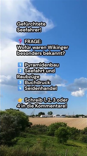 Gefürchtete Seefahrer! ❓ FRAGE Wofür waren Wikinger besonders bekannt