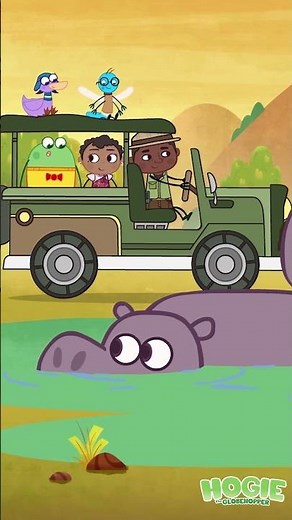 Hogie Discovers the Secret Life of Hippos 🦛✨ #cartoon #shorts