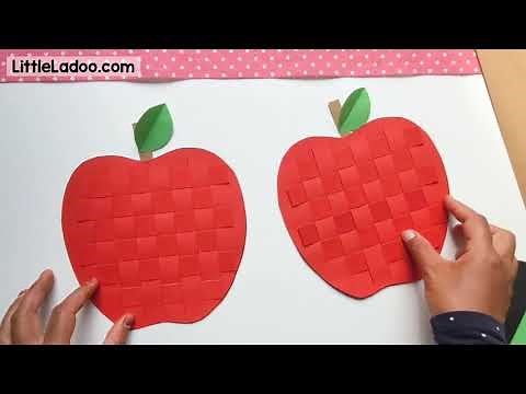 Paper Weaving Apple Craft for kids