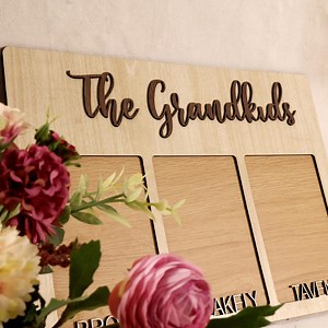 Custom Grandkids Photo Frame, Handmade Wooden Family Picture Frame - Etsy