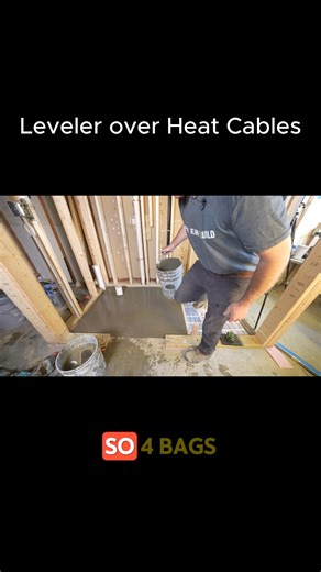 Floor Leveler over Heat Cables 🔥 Easiest way to go for a Curbless Shower on a concrete floor 👍 Enroll in Basement Bathroom Course today 👉 www.bathroomremodelingteacher.com #diy #tile #shower #bathroomremodelingteacher | Bathroom Remodeling Teacher