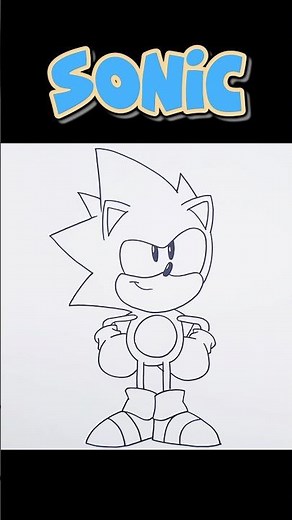 How To Draw Sonic The Hedgehog | EASY TUTORIAL #sonic #sonicthehedgehog #drawing #shorts #art