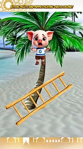 Kittens piglets and puppies fighting over a coconut #fyp #reels #reelfyp #reeviral | Sakura Chanel