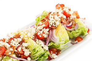 Wedge Salad with Bacon & Blue Cheese Vinaigrette - The Lemon Bowl