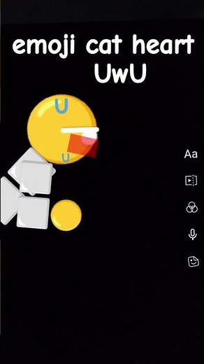 emoji cat heart UwU #emojicat #art #animation #my animation