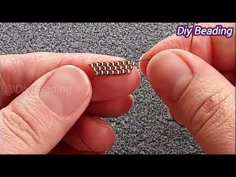 Herringbone bracelet/Bugle beads jewelry/Easy jewelry making at home/DIY Tutorial