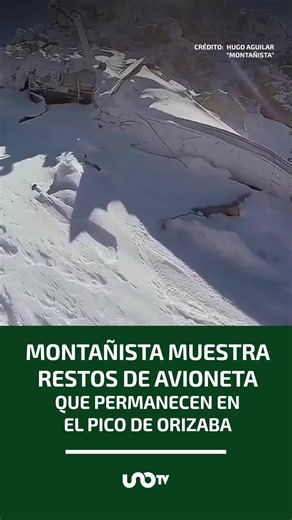 🏔️✈️ Un montañista mostró imágenes de los restos de una avioneta que se accidentó hace más de 25 años en el #PicoDeOrizaba, cuyos vestigios permanecen en la cima del volcán. En el video, Hugo Aguilar, montañista, documenta parte de los restos que aún pueden observarse en esta zona de alta montaña. El #PicoDeOrizaba, también conocido como Citlaltépetl, es un volcán ubicado entre los estados de #Puebla y #Veracruz y destaca por ser la montaña más alta de México. Su cumbre alcanza aproximadamente 