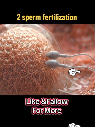 2 sperm fertilization #fertilization #biology #pregnancy #tiktokgrowthchallenge