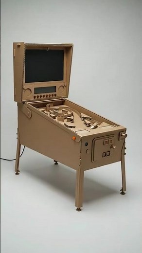 DIY Cardboard Pinball Machine 🎯 Amazing Working Pinball Game Build | Easy Cardboard Craft #Shorts