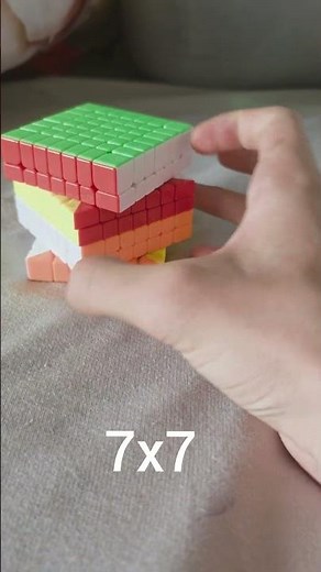 Rubik's Cubes 1x1 - 19x19 (pt. 2) #rubikscube #shorts #viral