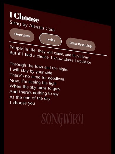 Alessia Cara - I Choose Lyrics