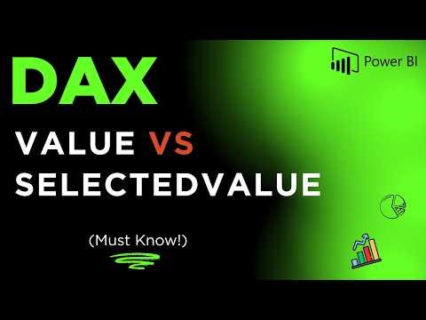 👉 VALUE vs SELECTEDVALUE in DAX