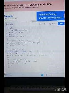 PHP Variable and constant declaration