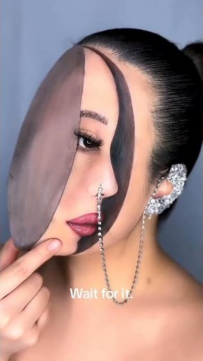 2faces in 1 New Creative Makeup Trend 🔥 Easy & Stunning#shortsviral #shorts