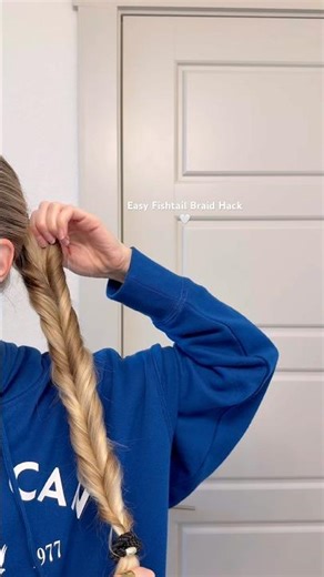 Easy Fishtail Braid Hack 🤍#hairstyle #hairtok #easyhairstyle #fishtailbraid #fishtail #braidstyles
