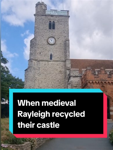Come with me to Rayleigh Essex to see the remains of their motte and bailey castle - well, bits of it. The original castle was built by Swein, son of Fitzwymarc (hence the local school names), and would pass down generations because Henry II confiscated it. King John gave it to Hubert de Burgh, who may have harvested materials by structures such as Hadleigh castle (repairs, extensions, etc). By 1394, Richard II gave permission for the people of Rayleigh to use the castle remains as they pleased.