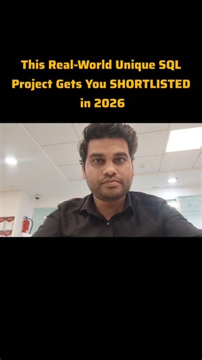 Abhishek on Instagram: "This real world unique sql project Gets you shortlisted in 2026 #sql #sqltips #dataanalyst"