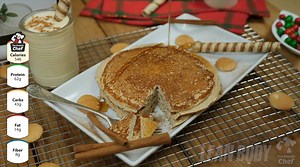 4.2K views · 43 reactions | Want to give Santa a treat he'll never forget? Try these awesome protein rich Egg Nog Pancakes! Made with Labrada's 100% whey protein! These off the chart pancakes were created by none other then The Protein Chef | Labrada Nutrition | Facebook